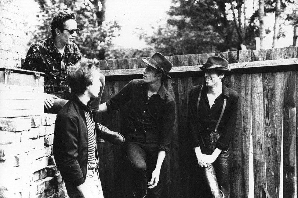 The Clash outside Wessex Studios