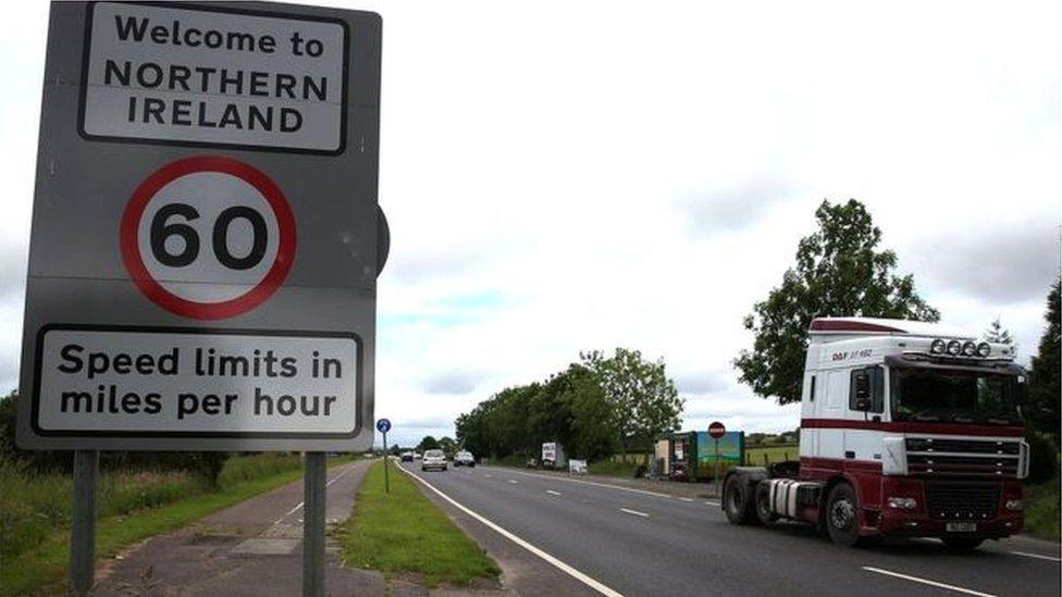 Irish border sign