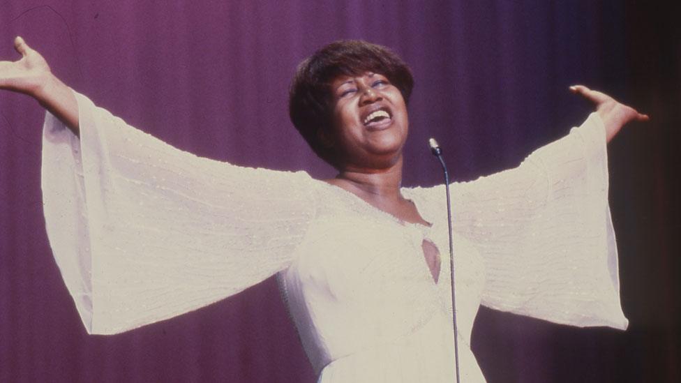 Aretha Franklin at the Royal Variety Performance in 1980