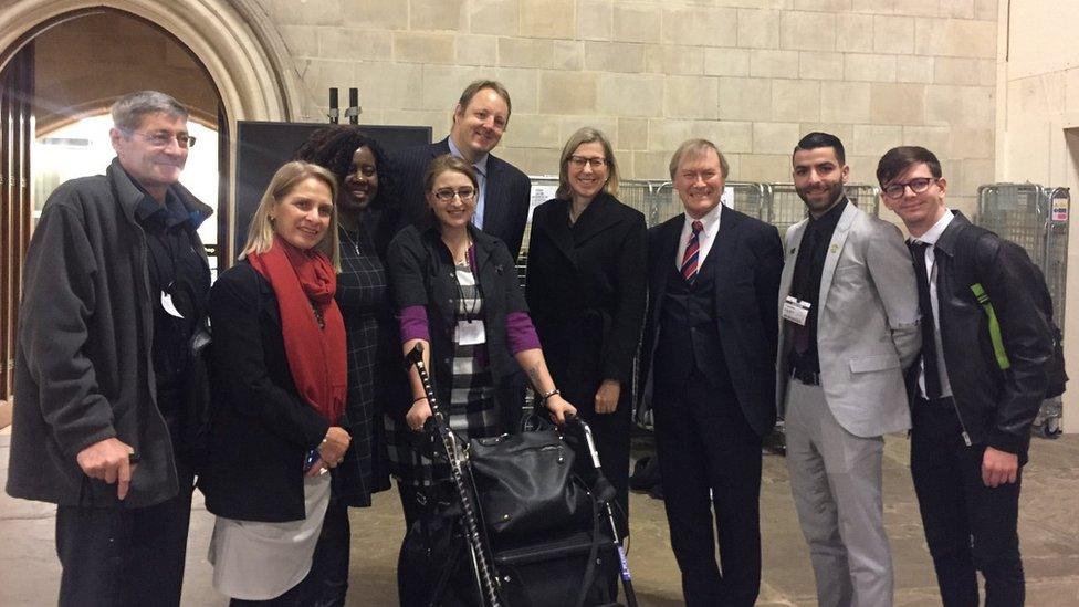 Toby Perkins with other campaigners and MPS after the debate