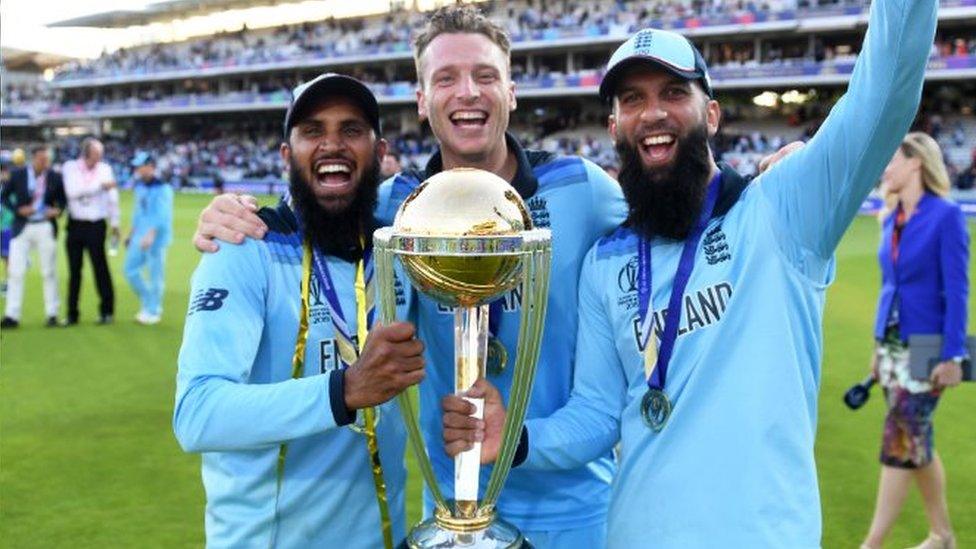 Adil Rashid, Jos Buttler and Moeen Ali