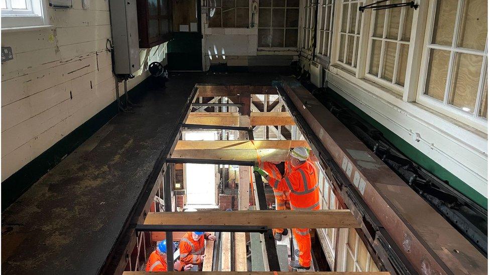 Reedham signal box interior