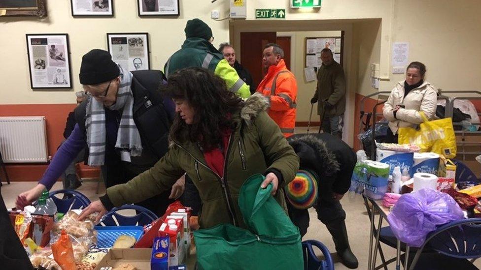 A community centre in Milnrow, Greater Manchester, which opened up its doors to those needing shelter from the snow