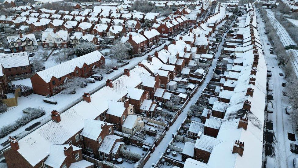 Snow in Northwich, Cheshire