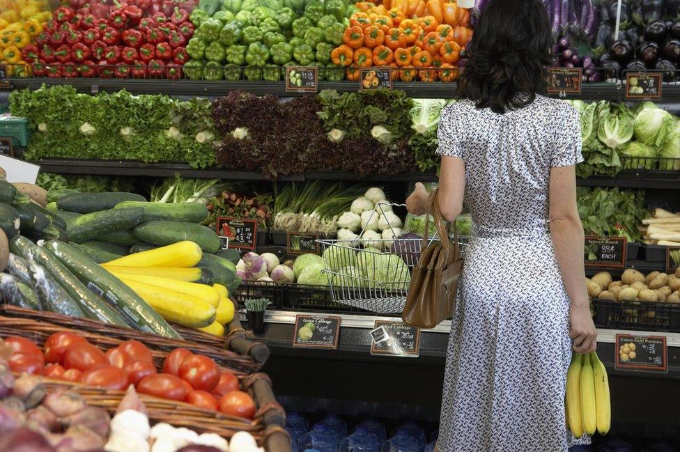 Woman in grocers