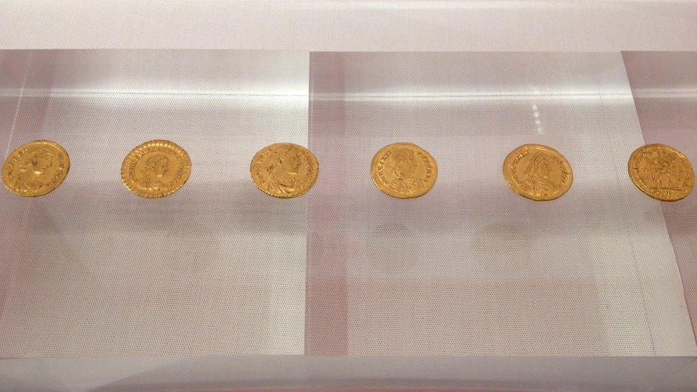 Coins at Verulamium Museum