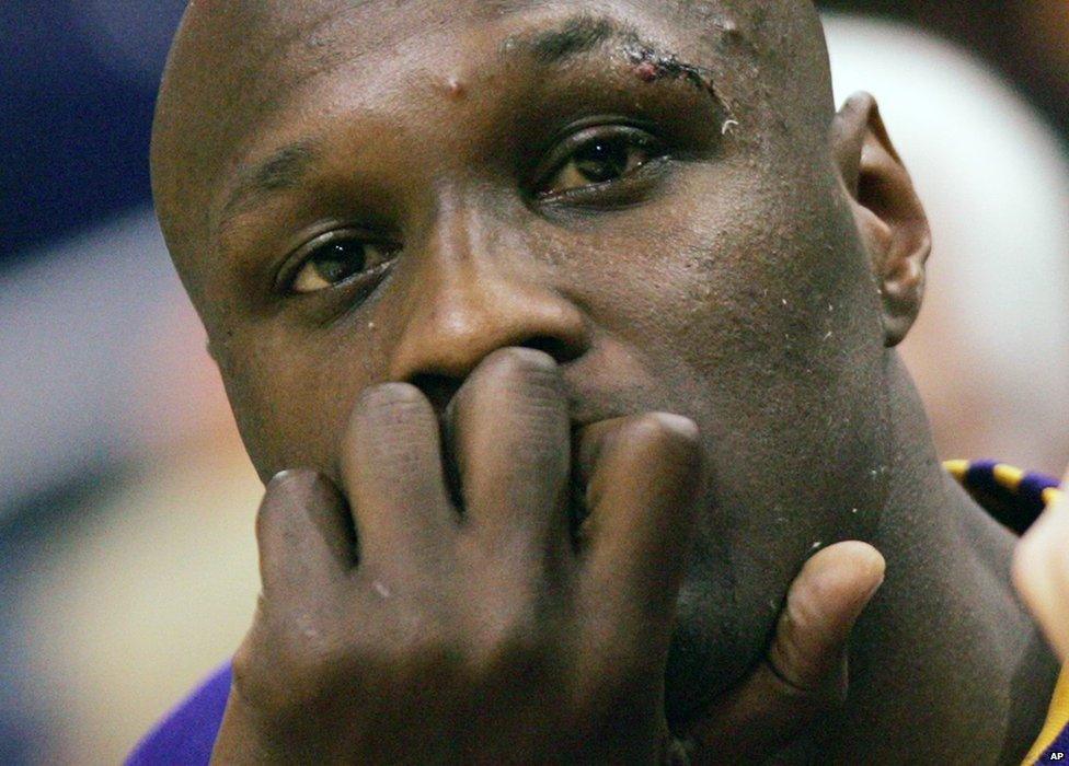 Lamar Odom on court