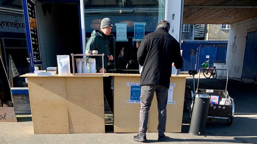 Coffee shop on pavement, Copenhagen