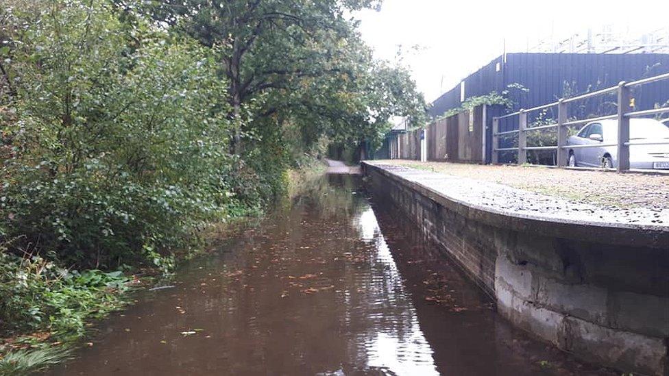 Alban Way flooding