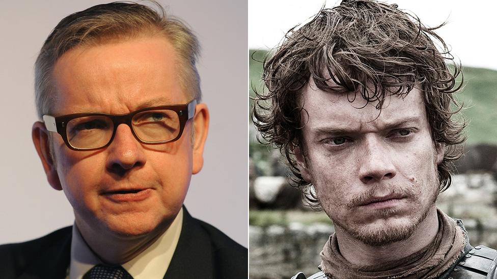 Michael Gove and Theon Greyjoy