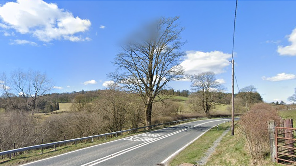 The A483 between Llanbister and Camnant