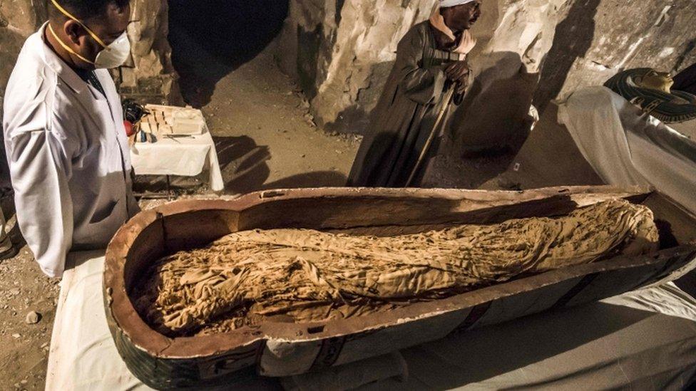 An intact ancient mummy