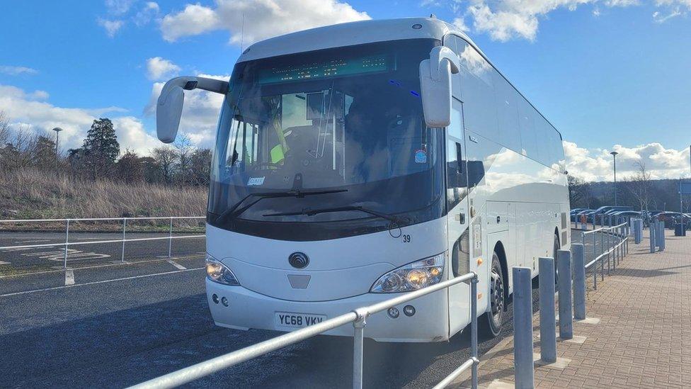 Taunton park and ride bus