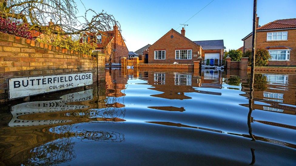 Floodwaters in East Cowick