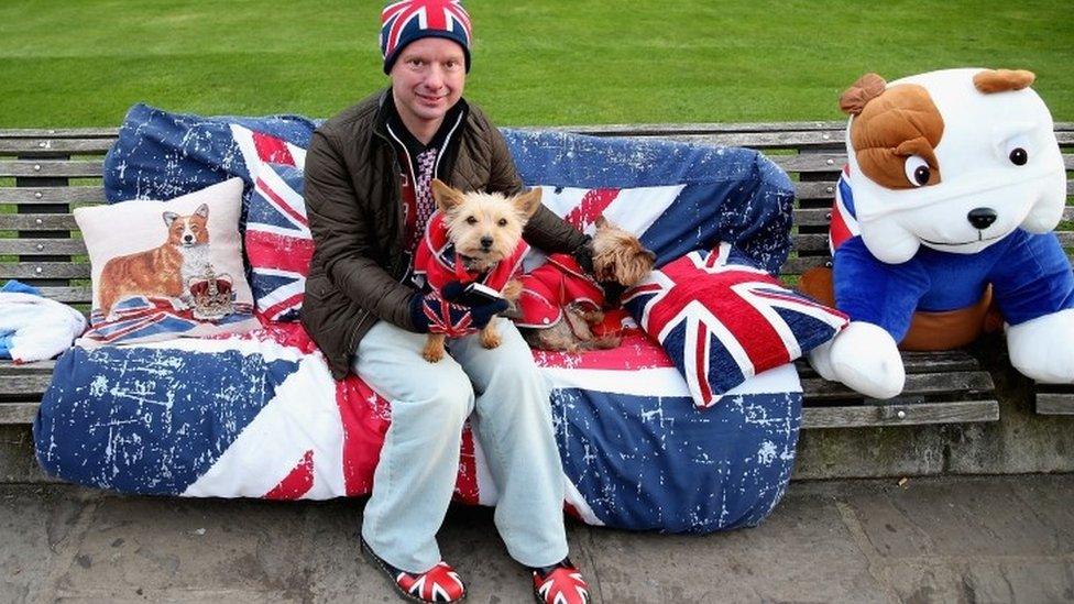 Royal fan Dennis Melvin waiting in Windsor