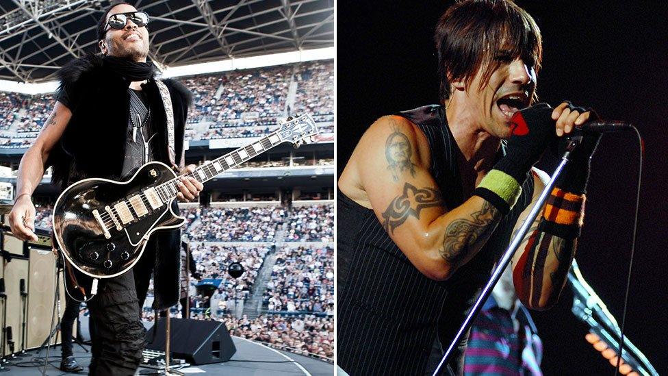 Lenny Kravitz and Anthony Kiedis