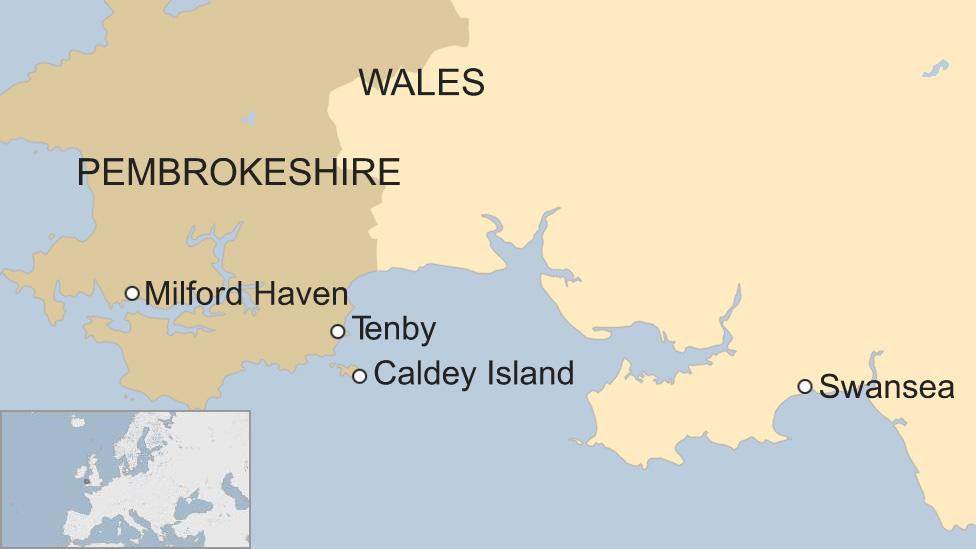 Map of Caldey