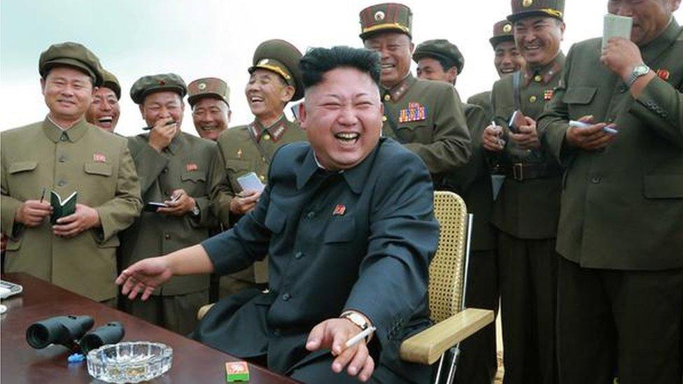 Kim Jong-un seen smoking in 2015