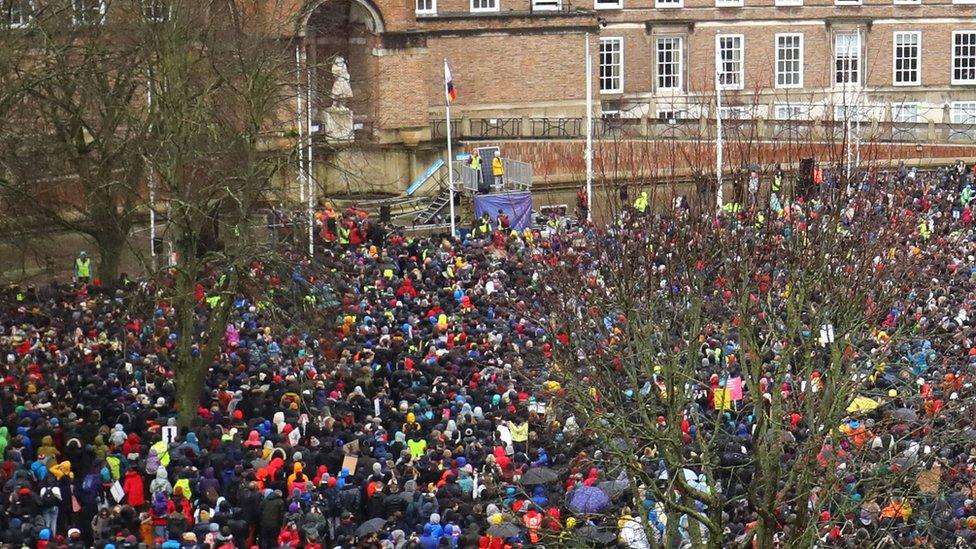 Crowds in Bristol