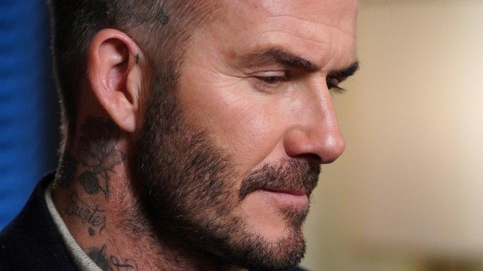 Former footballer David Beckham poses for a portrait in February 2020