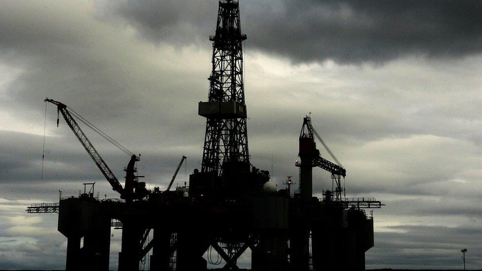 Oil platform at Cromarty Firth