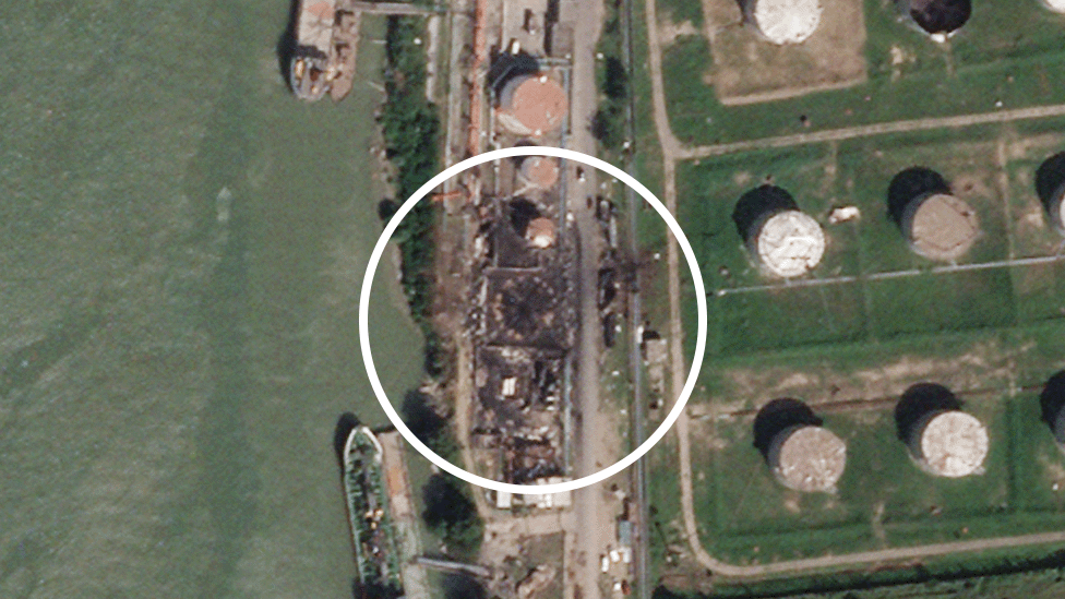 Damage to Reni port seen on satellite images