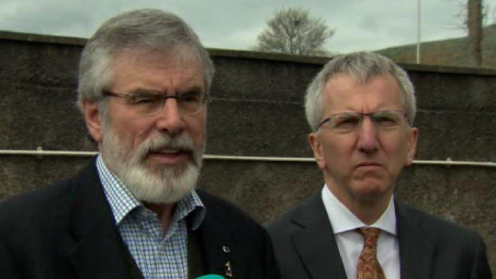 Gerry Adams and Máirtín Ó Muilleoir