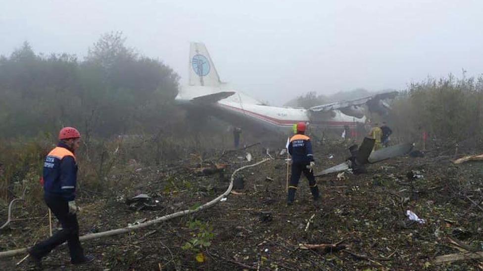 An-12 which crash-landed near Lviv, 4 Oct 19