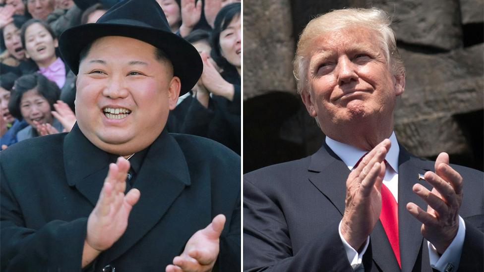 North Korean leader Kim Jong-un and US President Donald Trump