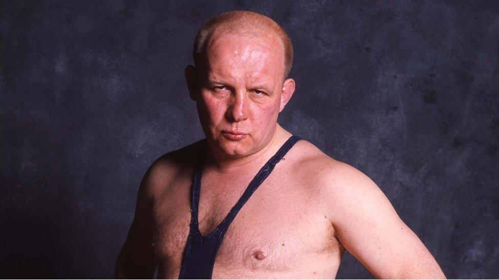 Brian Glover in wrestling kit