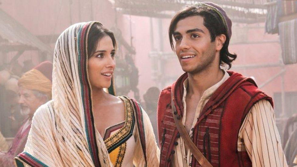 Aladdin stars Naomi Scott and Mena Massou