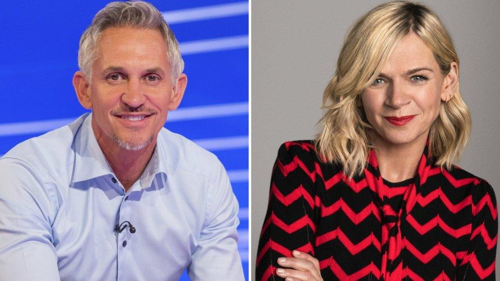 Gary Lineker and Zoe Ball