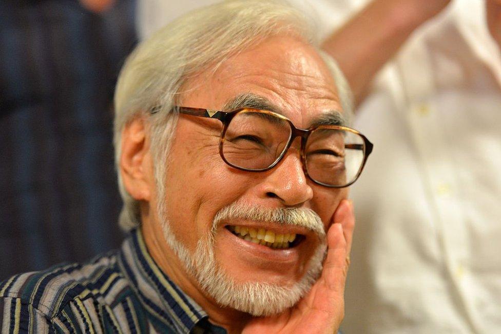 Oscar-winning Japanese animator Hayao Miyazaki speaks to the press in Tokyo on 13 July 2015.