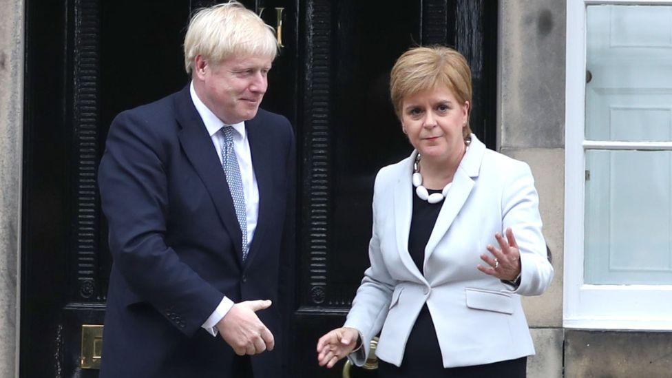 Boris Johnson and Nicola Sturgeon