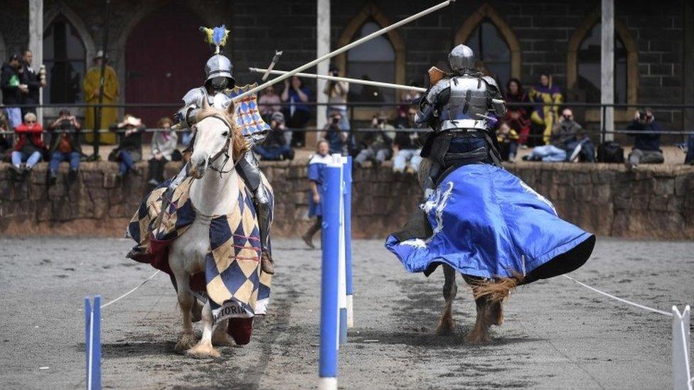 Jousters battle in Victoria, Australia