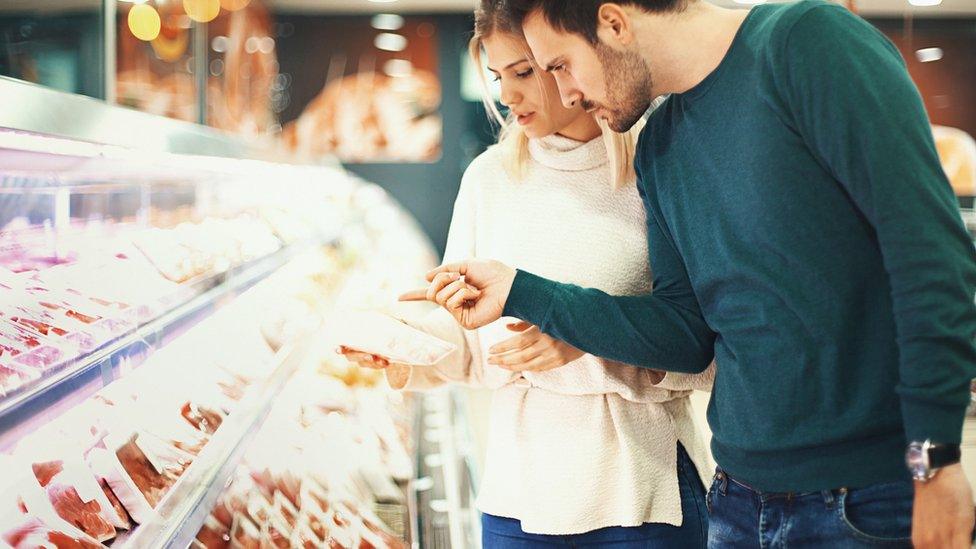 Shopping at supermarket