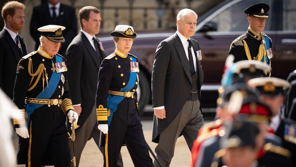 The Queens children following the coffin