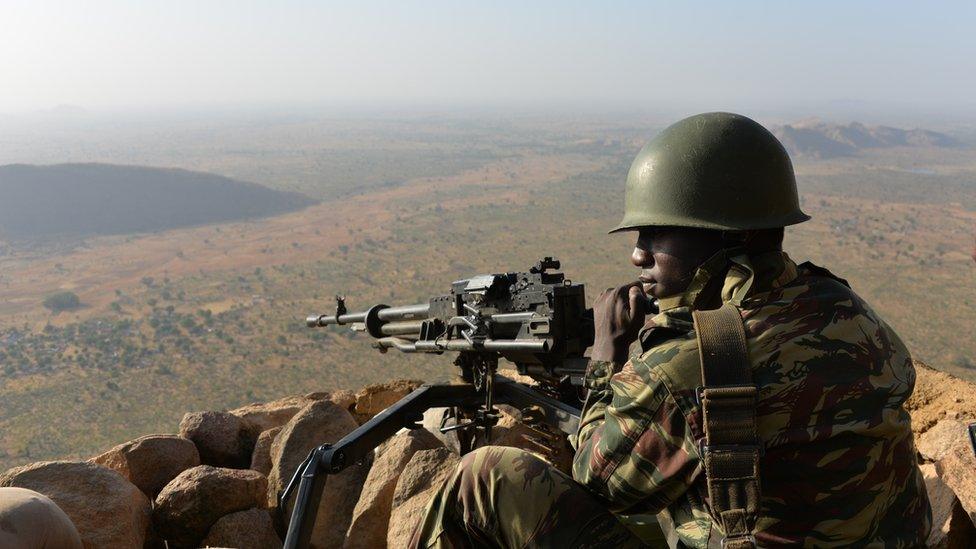 A Cameroonian soldier