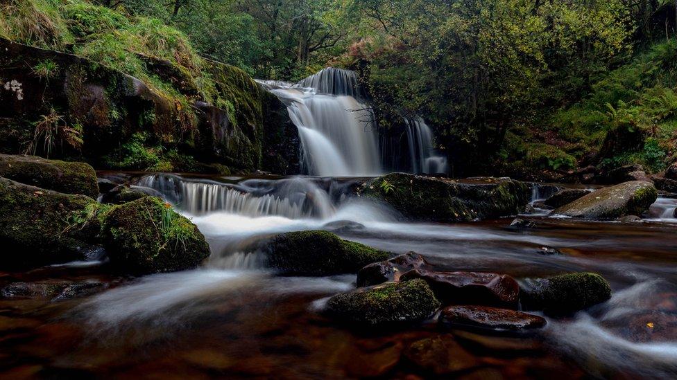 Waterfall at Talybont, Brecon Beacons, Powys