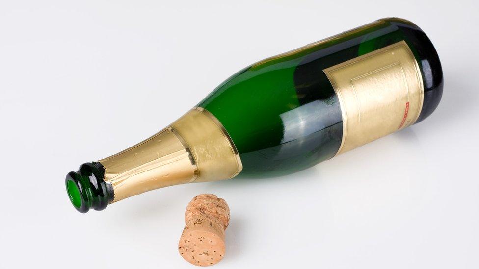 champagne bottle