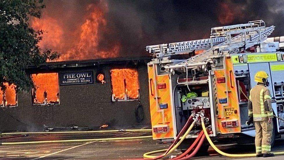 Fire at Bromham Social Centre