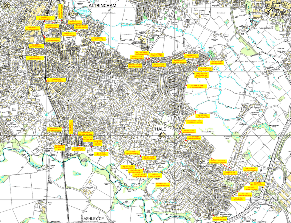 Map of the Hale Eruv