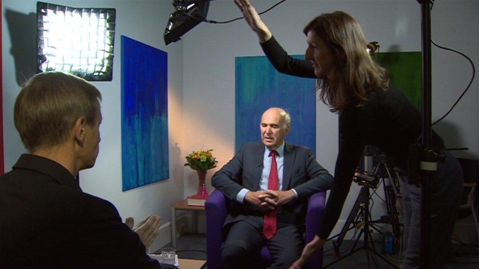 David Cornock interviewing Sir Vince Cable