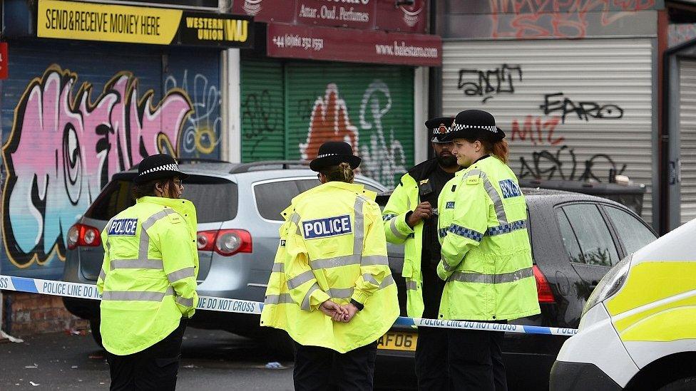 police outside shop