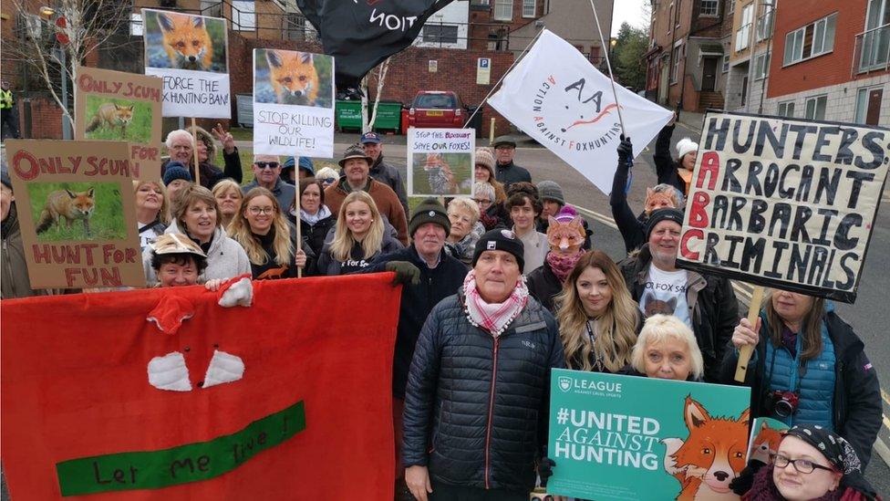 Protest outside Chesterfield Magistrates' Court