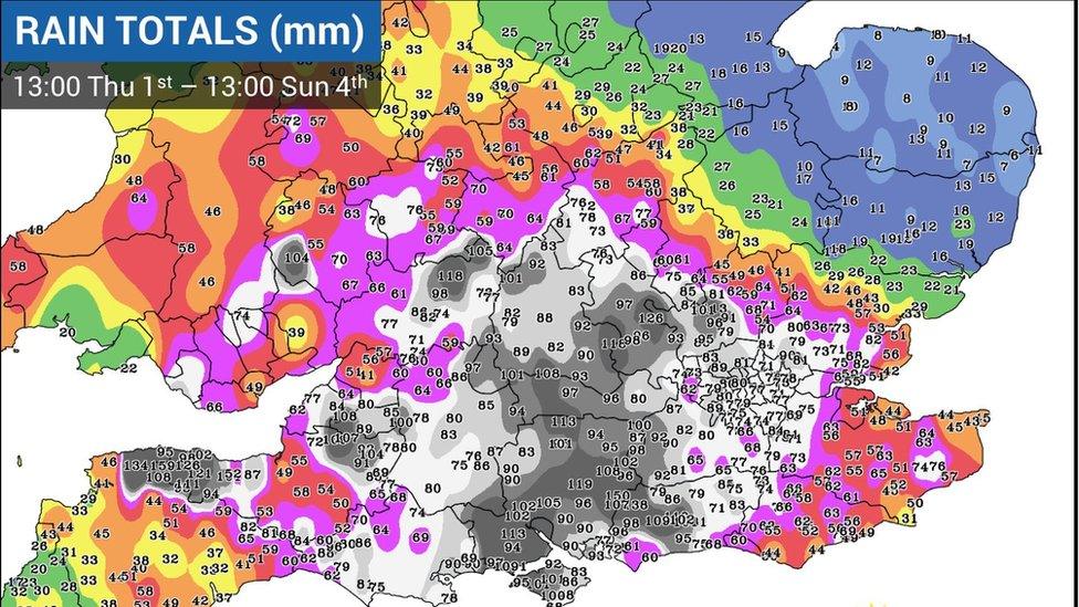 Rainfall map