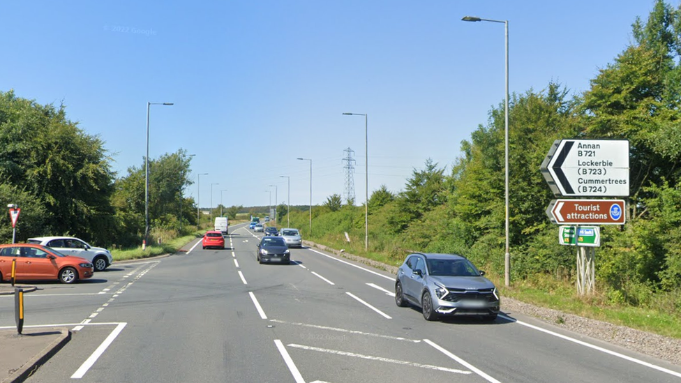 The accident happened on the A75 near Annan