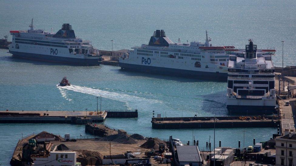 P&O Ferries outside Dover