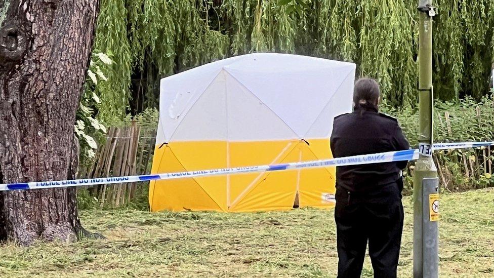 Forensic tent at Rawnsley Avenue