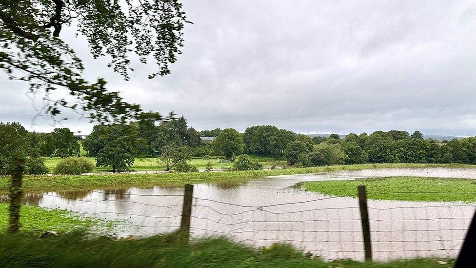 River Roe flooded in Limavady